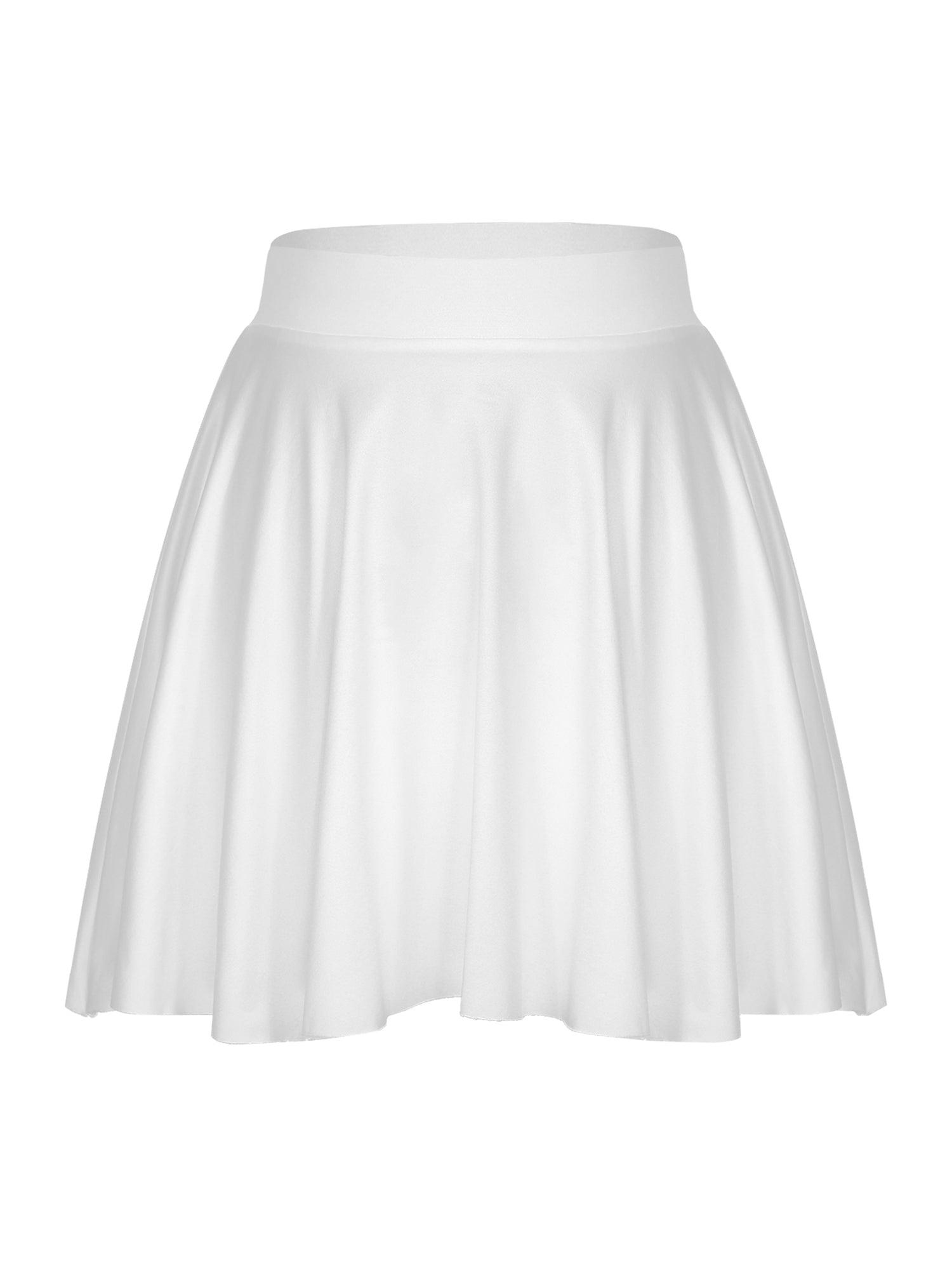 Elastic Waistband Flared Ruffles Skirts