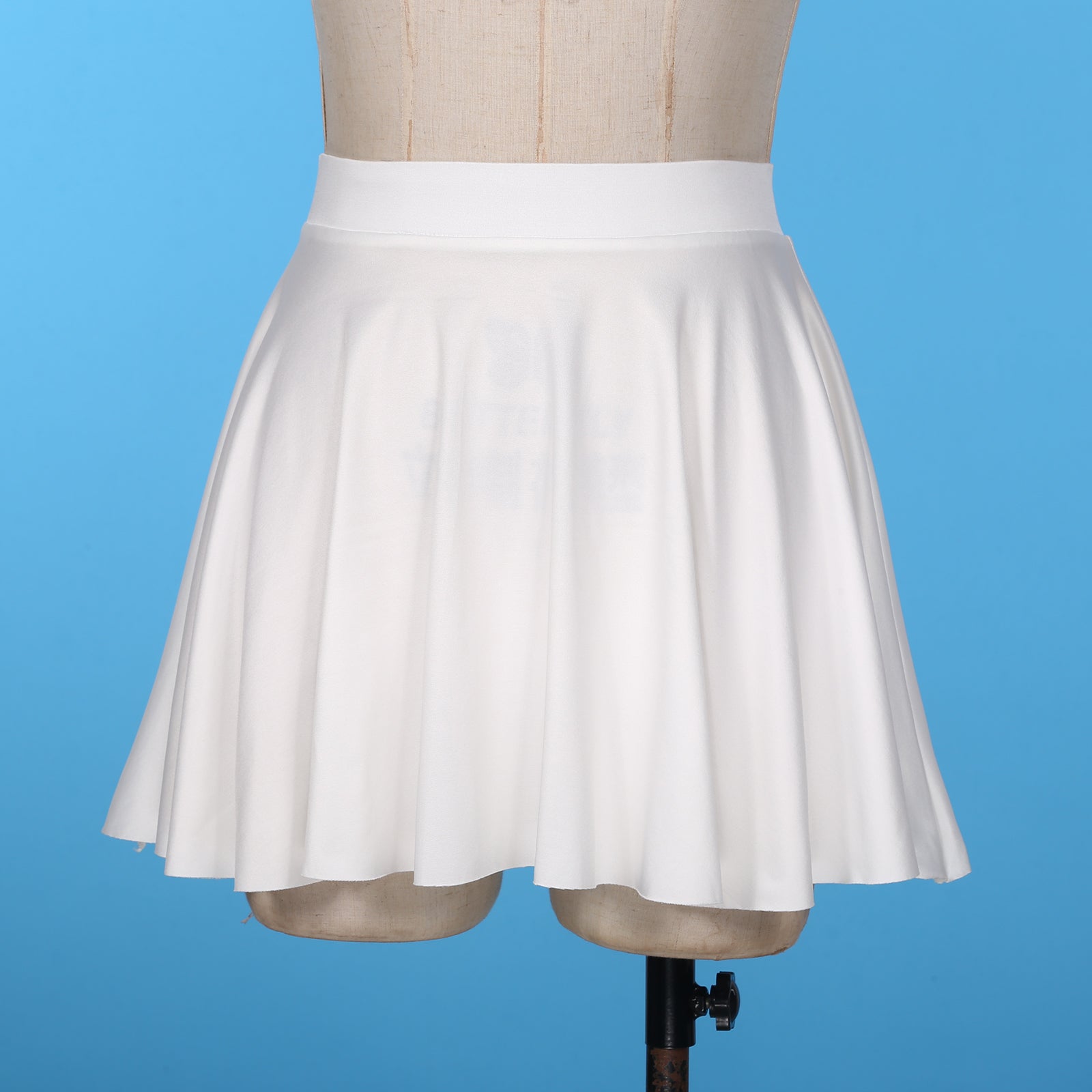 Elastic Waistband Flared Ruffles Skirts