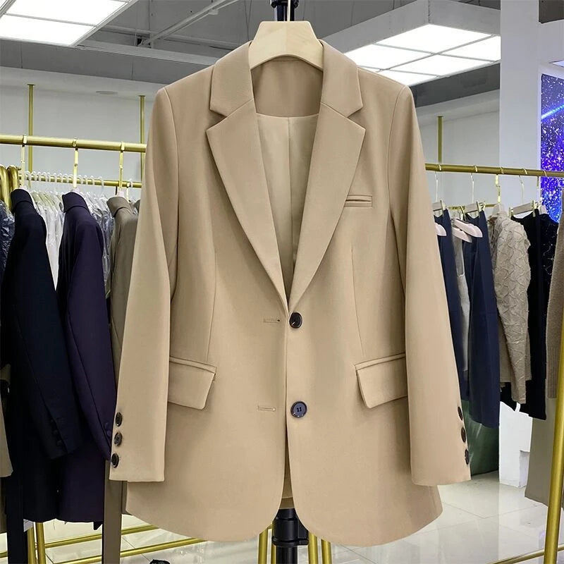 Elegant Turn-Down Collar Blazer Jacket Suits