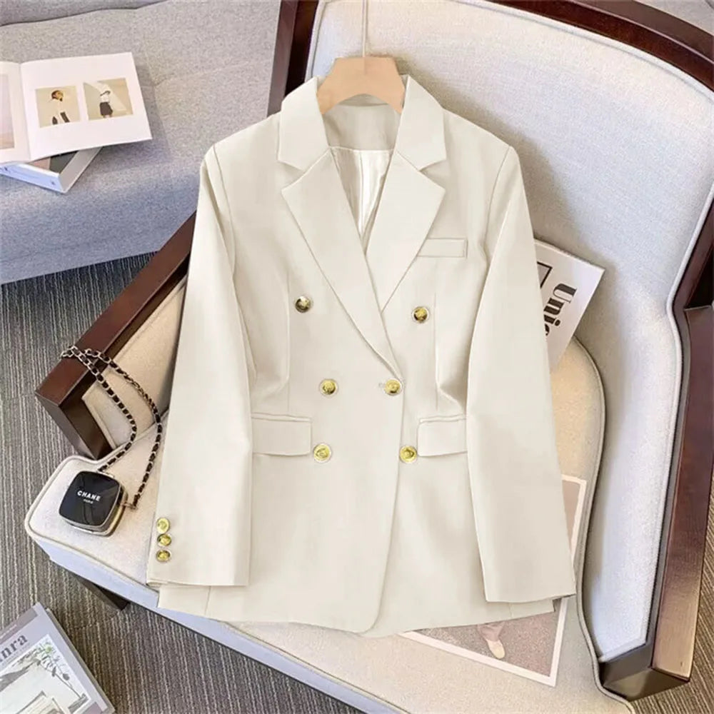 Casual Long Sleeve Slim Double Blazer Jackets