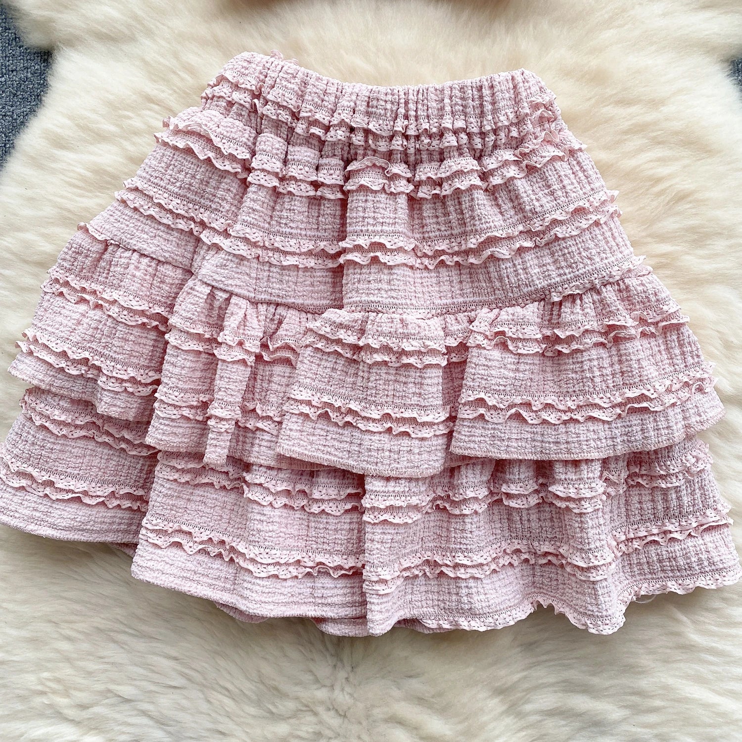 Sweet Ruched Two Pieces Sets V Neck Strap Crop Tops+Short Pleated Skirt Korean Style