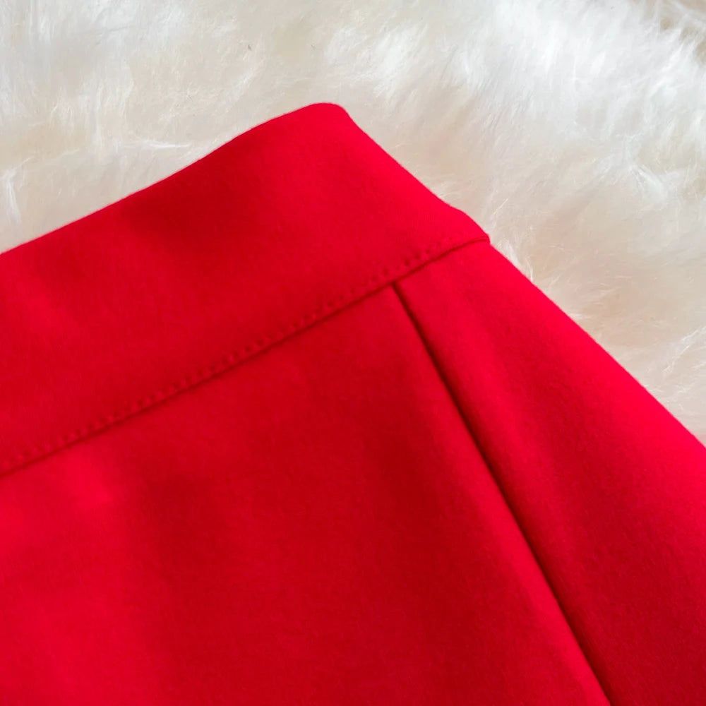 Irregular Mermaid Pleated Ruffle Mid-length Skirts