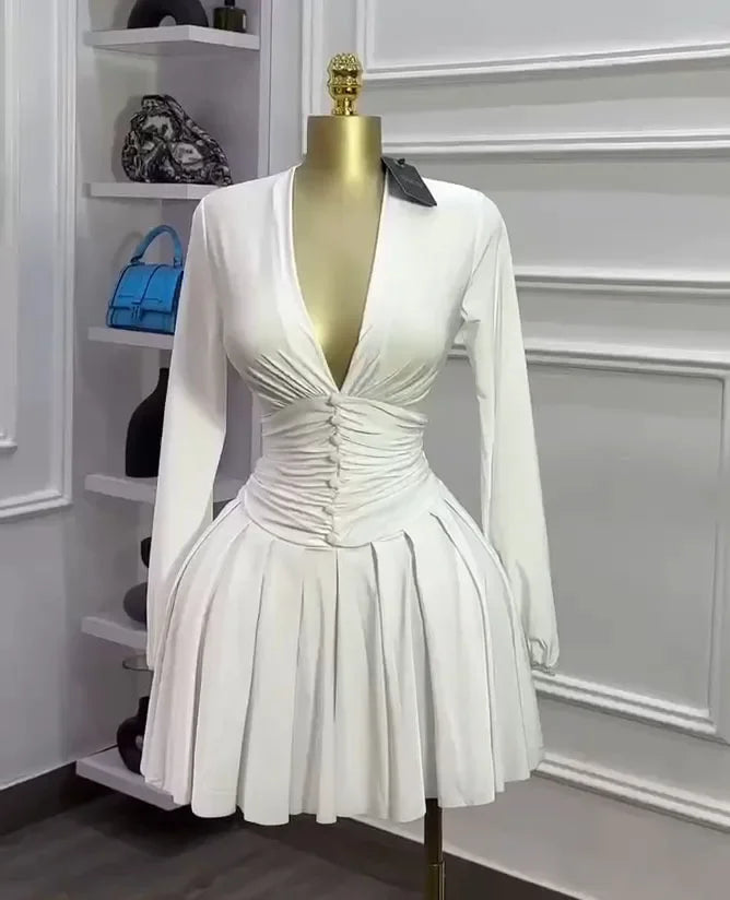 Long Sleeve Elegant Mini Dress