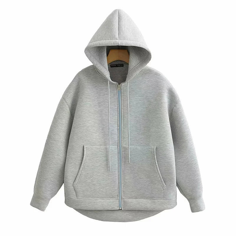 Long Sleeve Hooded Zipper Jacket