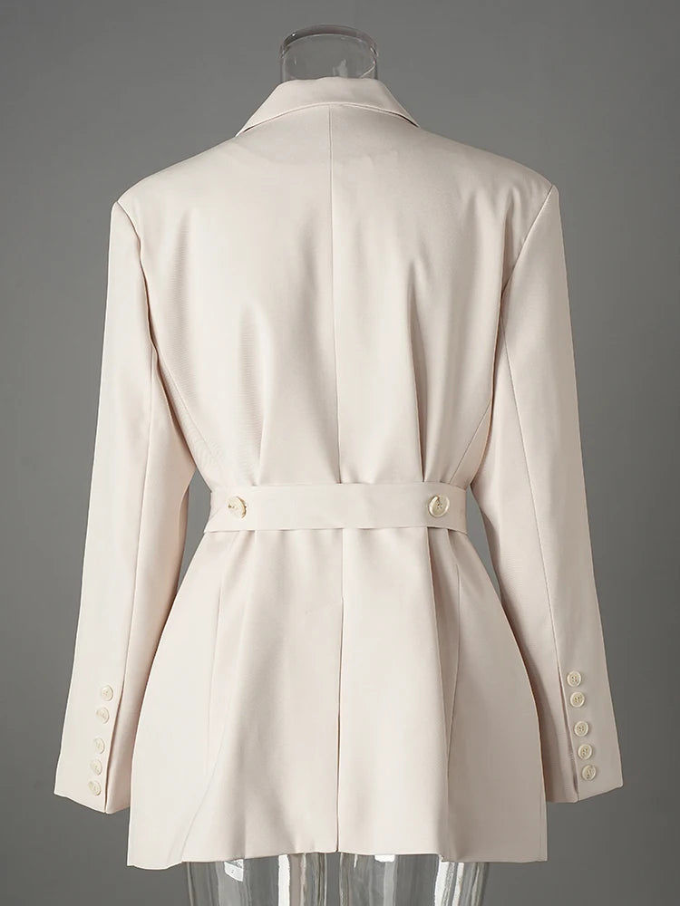 Elegant Lapel Long Sleeve Blazer Jacket
