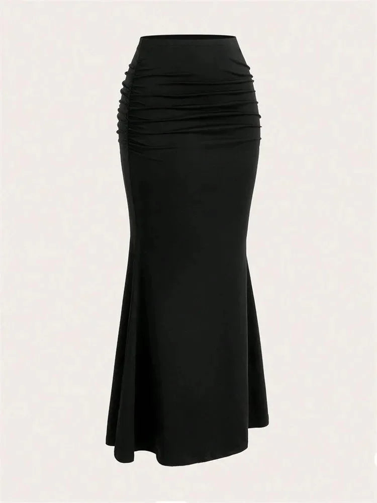 Elastic Elegant High Waist Mermaid Maxi Skirts
