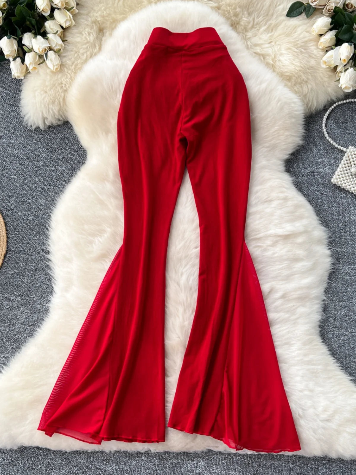 Elastic High Waist Trousers