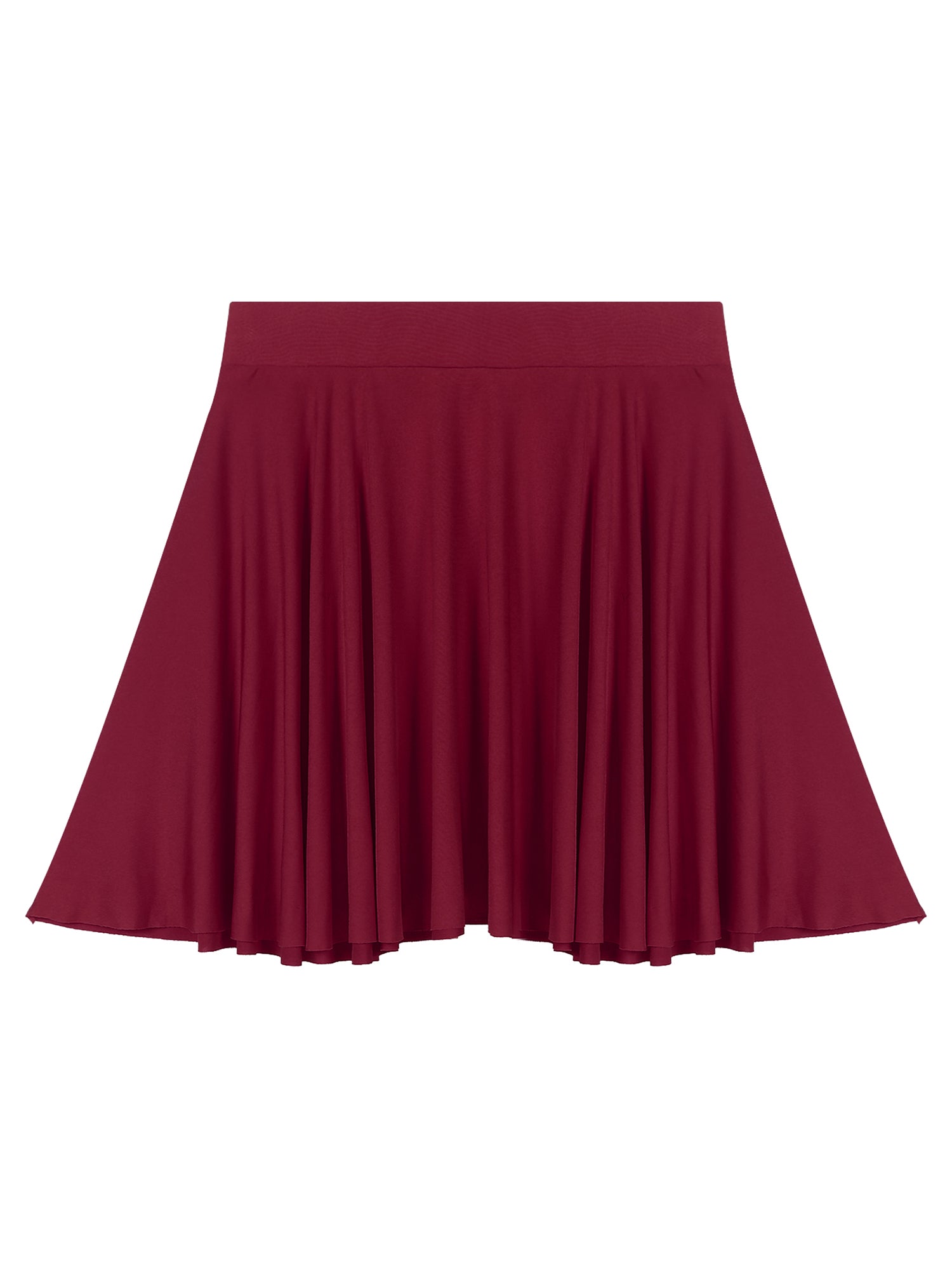 Elastic Waistband Flared Ruffles Skirts