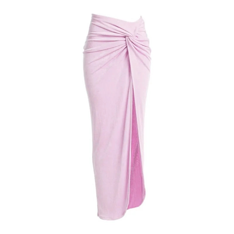 High Waist Side Slit Long Beach Skirts