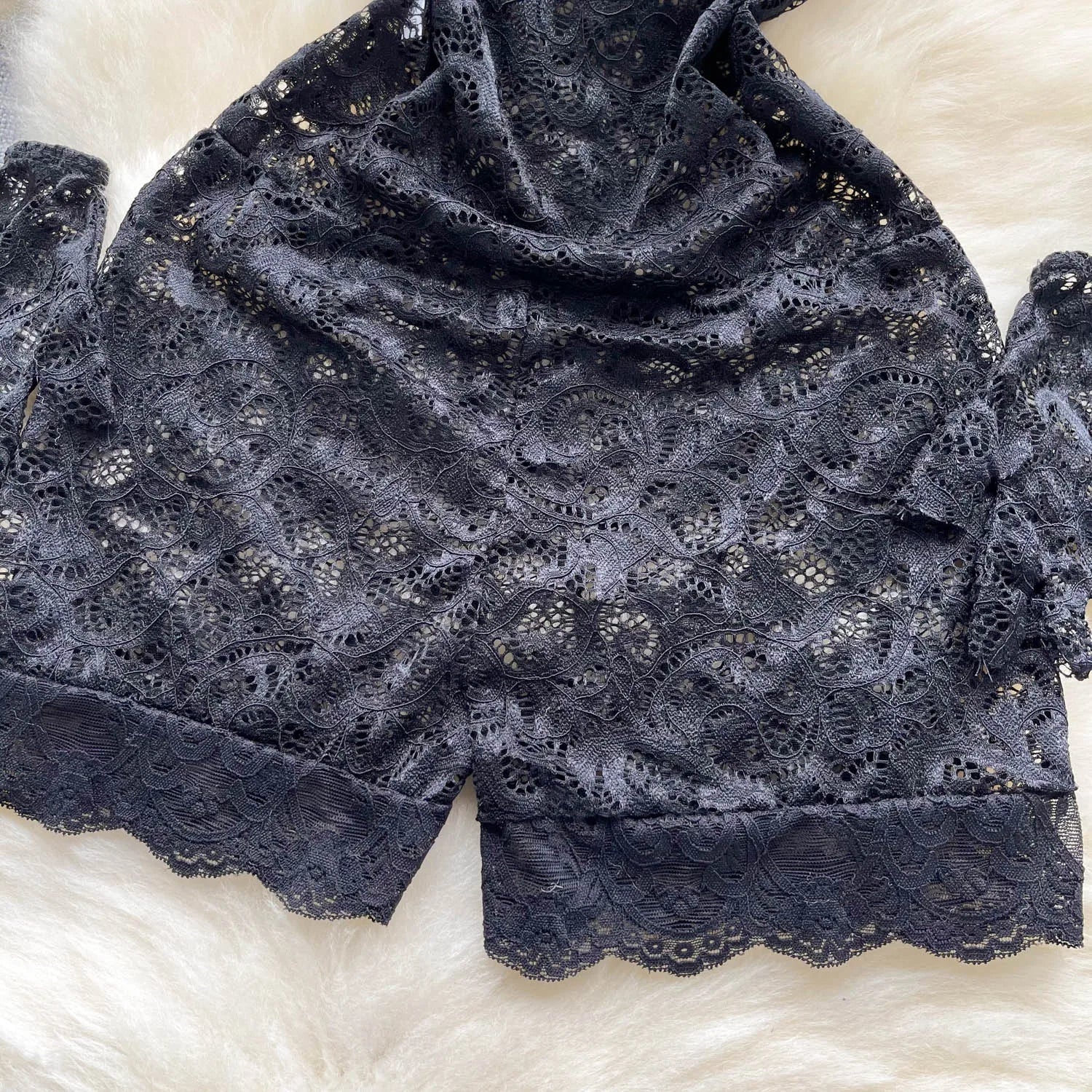 Hollow Out Lace Sleeveless Mesh Playsuit Bodysuit