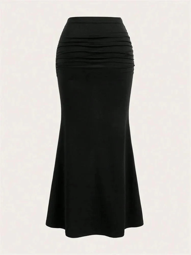 Elastic Elegant High Waist Mermaid Maxi Skirts