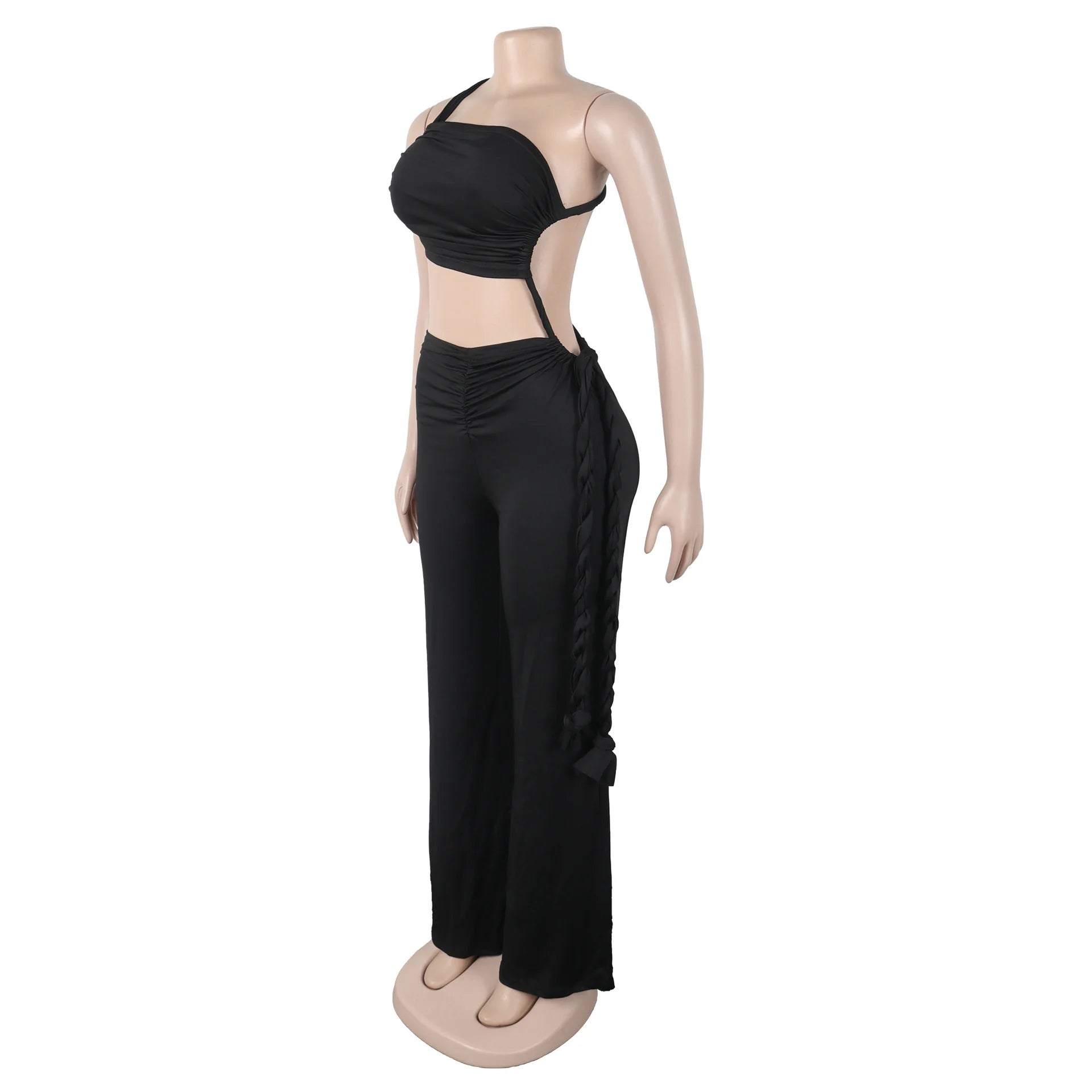 Ruched Patchwork Bodycon Jumpsuits