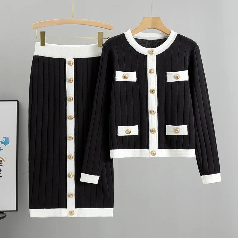Color Block Print T-shirt High Waist Wrap Hip Two-piece Set