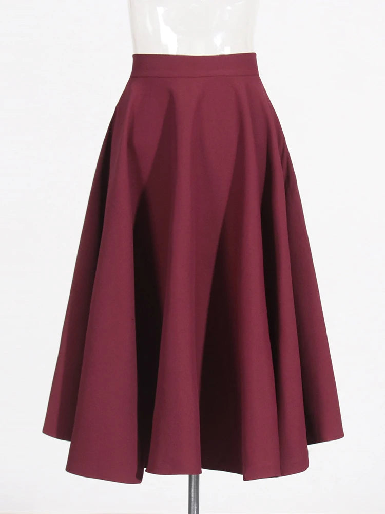 Two Piece Set Lapel Long Sleeve Spliced Appliques Coats High Waist A Line Skirt Set