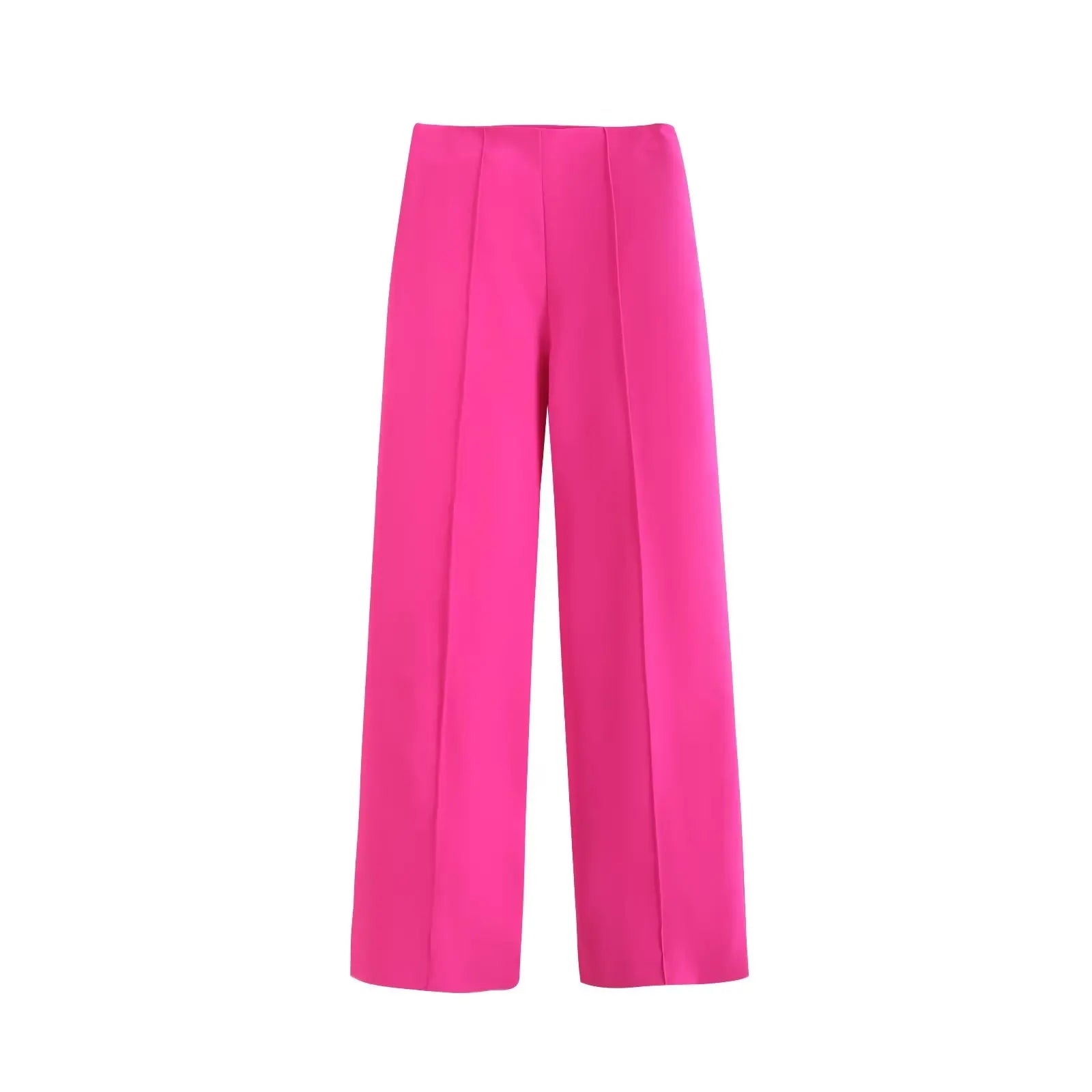 Long Sleeve Belt Bow Blazers Suit Coat Chic Female High Waist Trousers Two Piece Sets