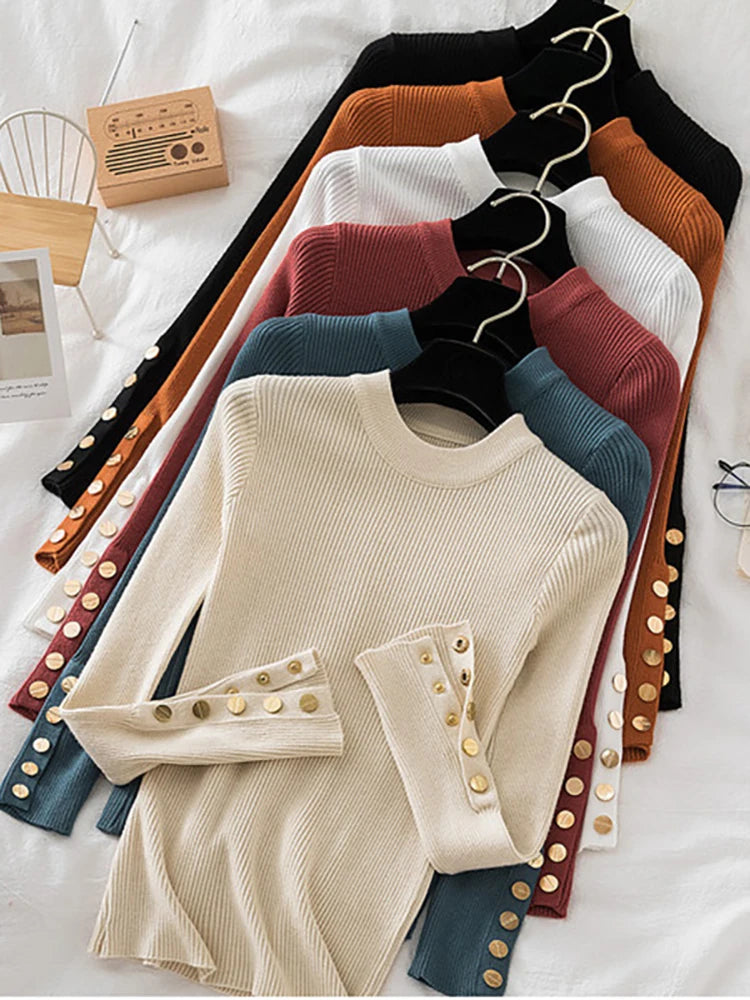 casual autumn winter o-neck chic sweater