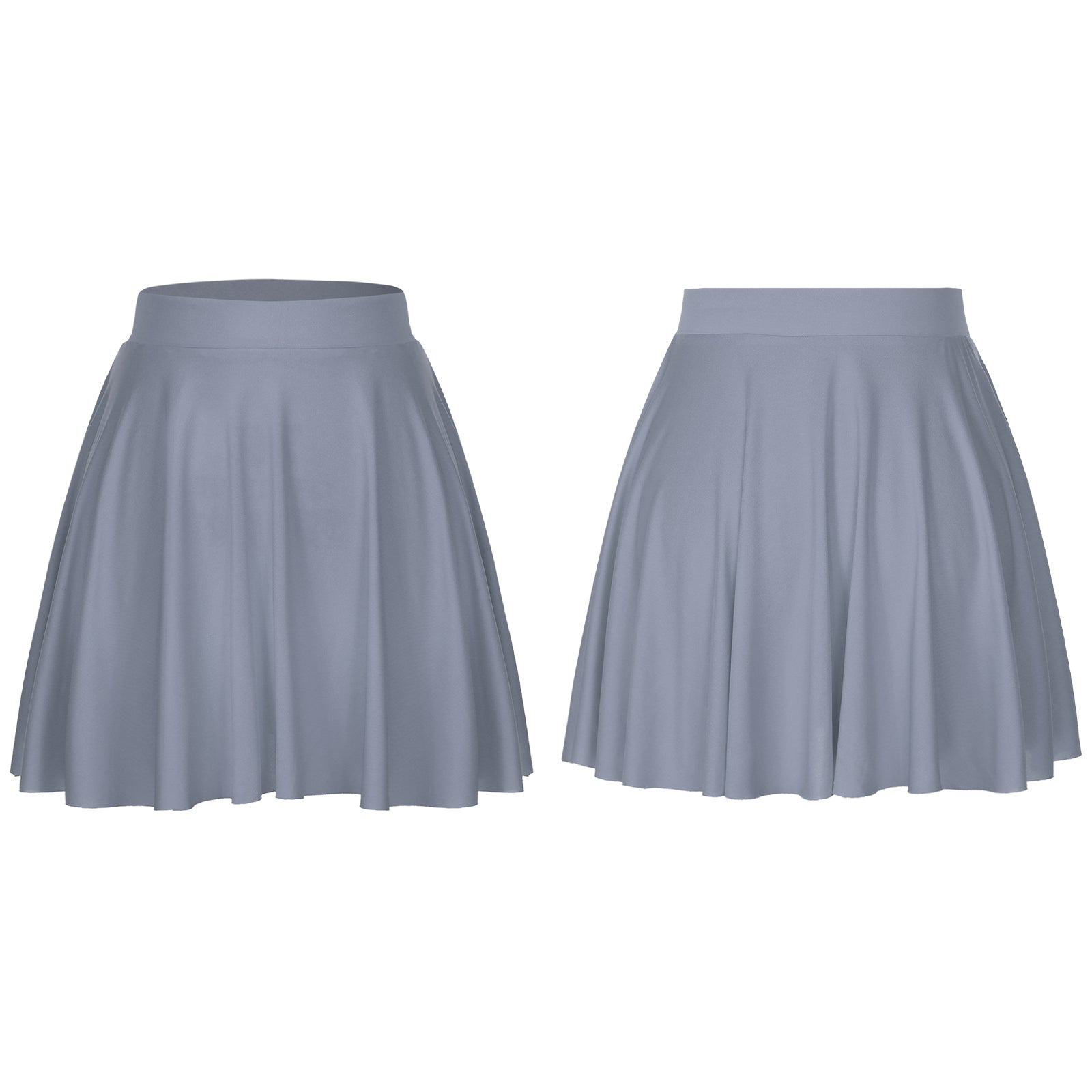 Elastic Waistband Flared Ruffles Skirts