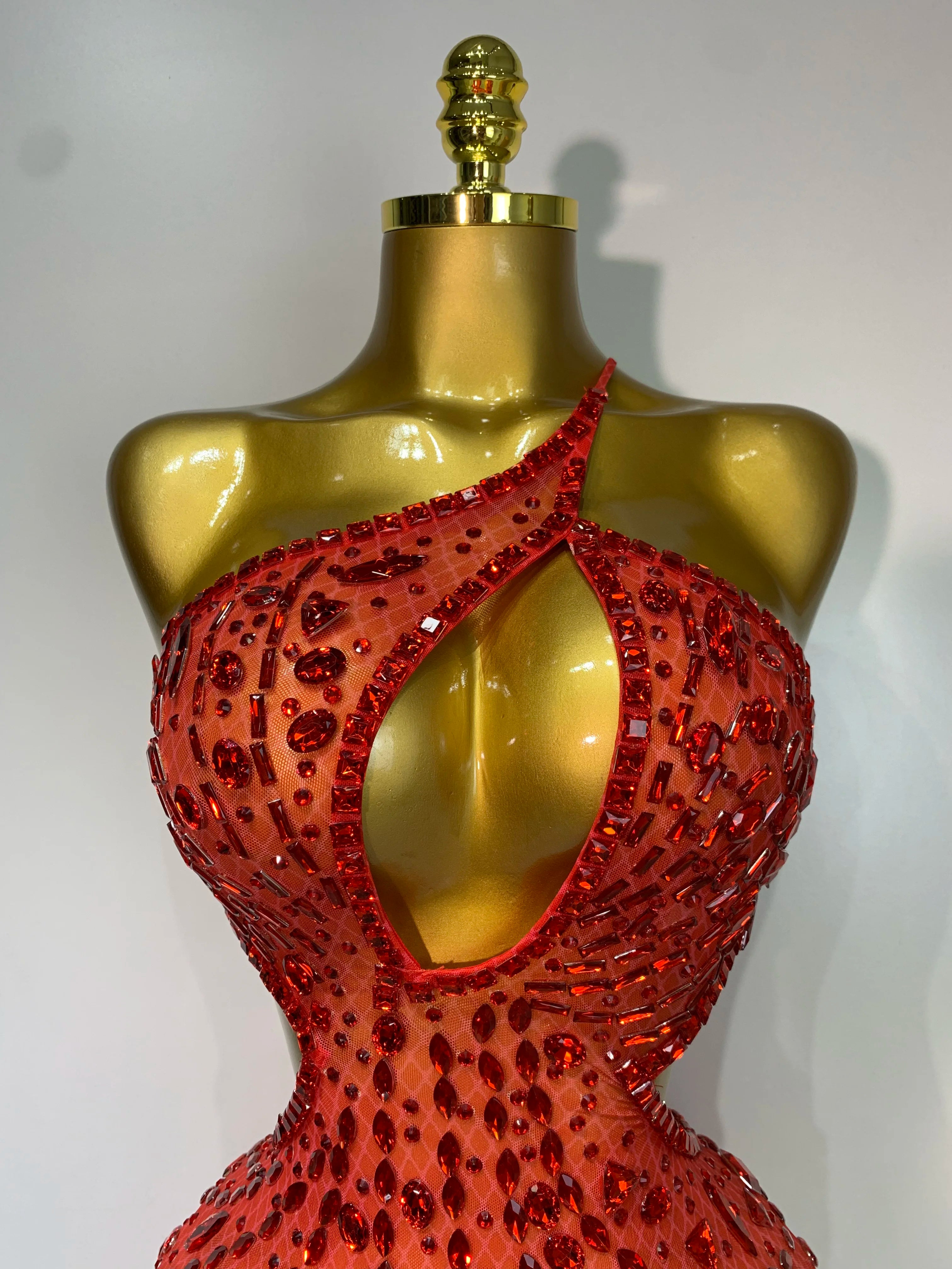 See Through Sparkly Diamond Dress