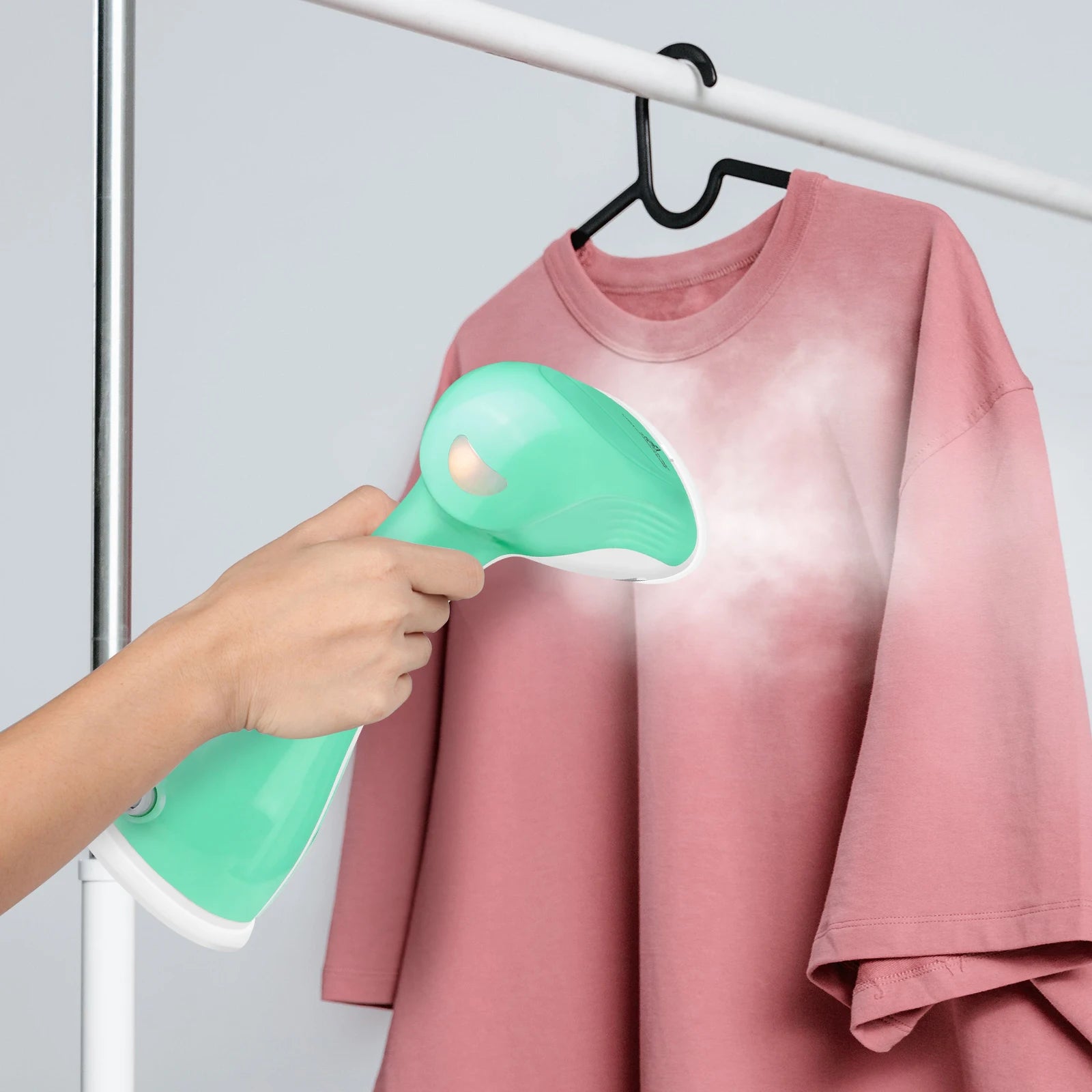 1500W Handheld Clothes Portable Steamer 300ml Water Tank, 30s Fast Heat-up, 27g/min, Stainless Steel Panel,1.5m Cable