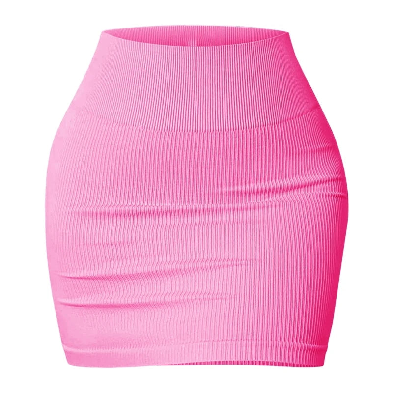 Elastic High Waist Bodycon Pencil Mini Skirt