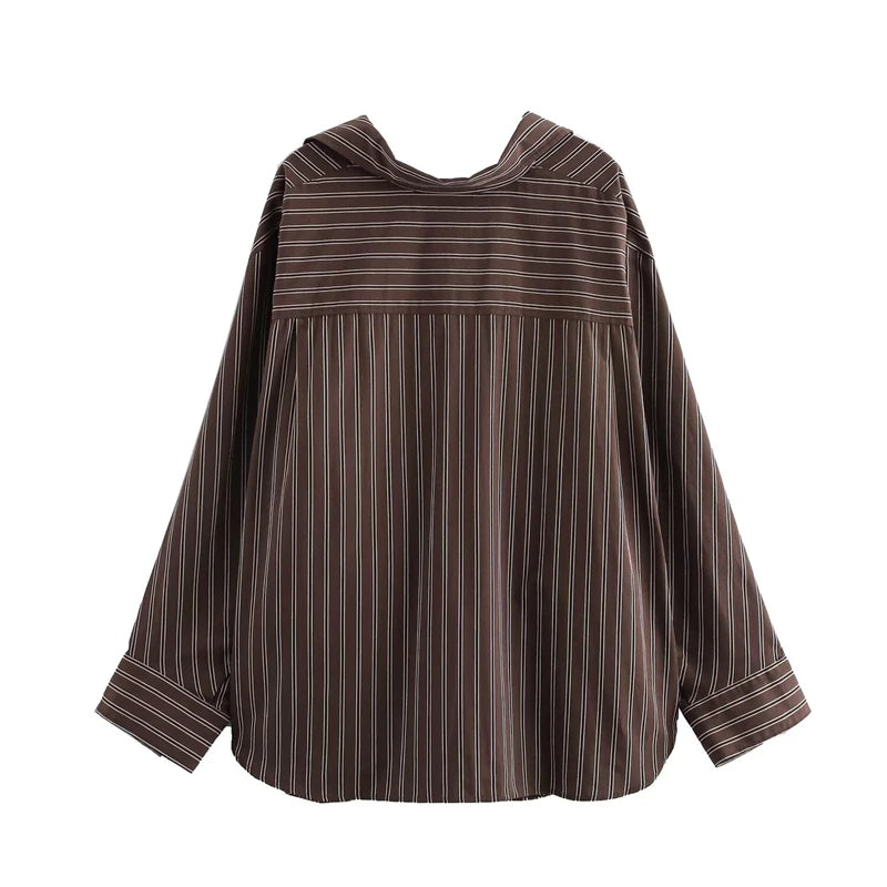Striped Bat-Sleeve Shirts Casual Shirts