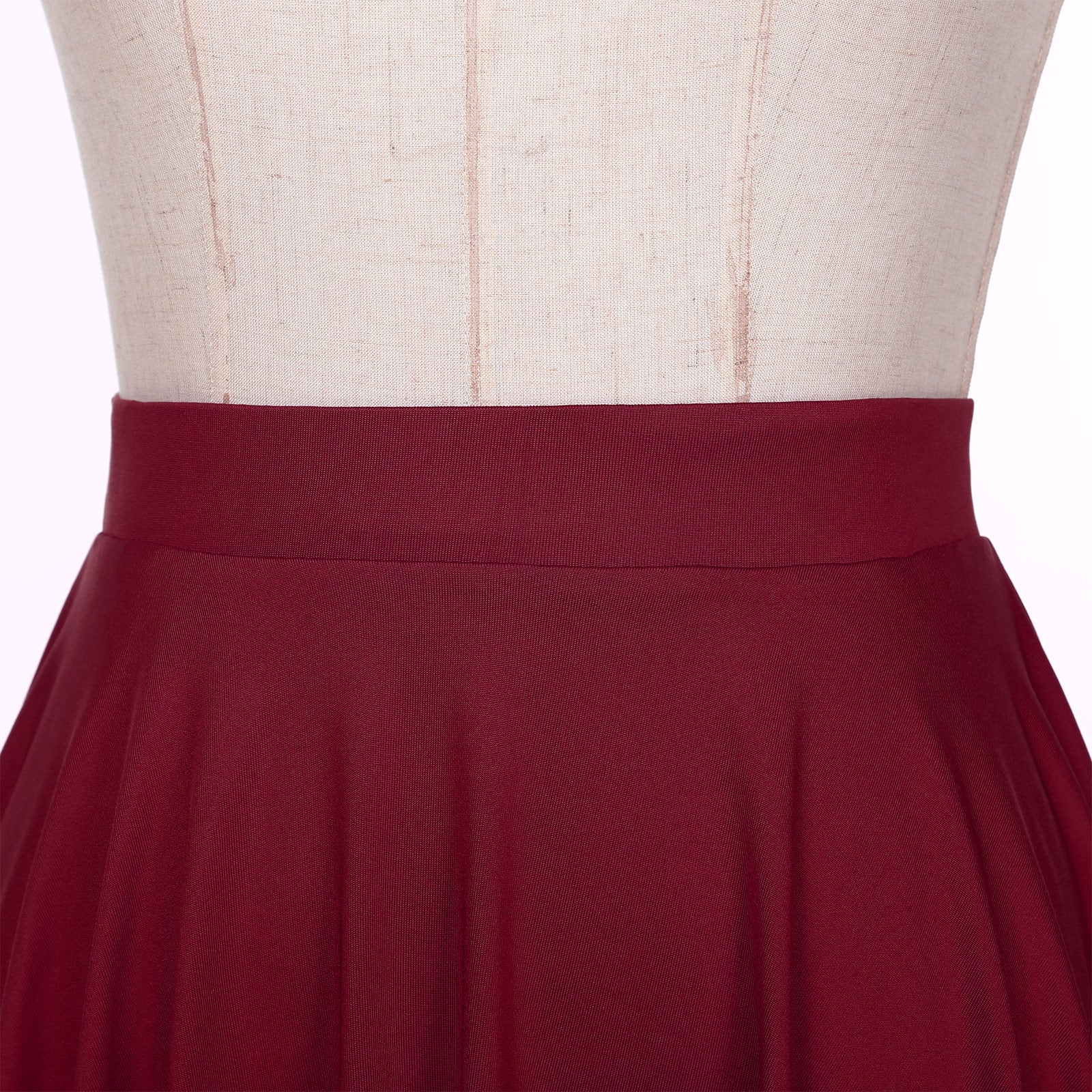 Elastic Waistband Flared Ruffles Skirts