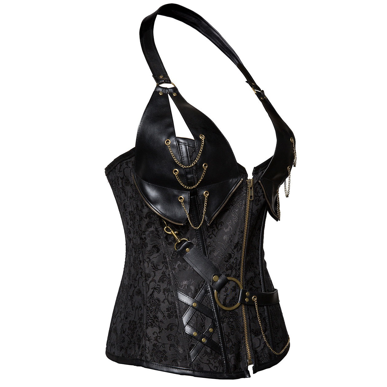 Medieval Viking Pirate Steampunk Leather Corset