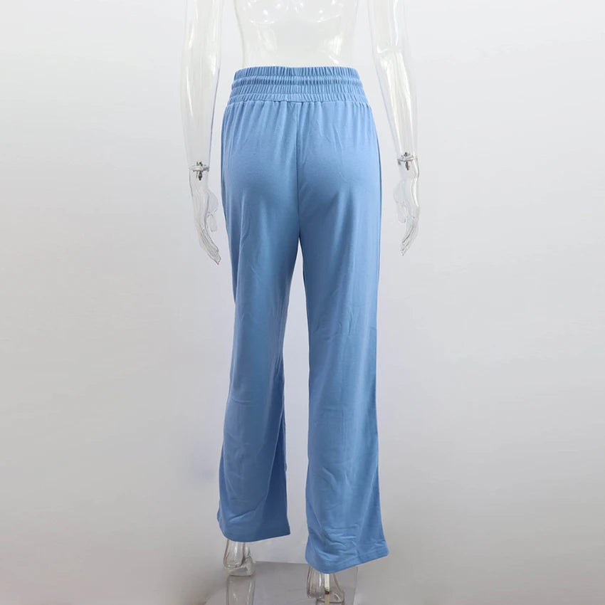 Straight Casual Street Baggy Pants Trendy Pleated Drawstring Wide Leg Pants