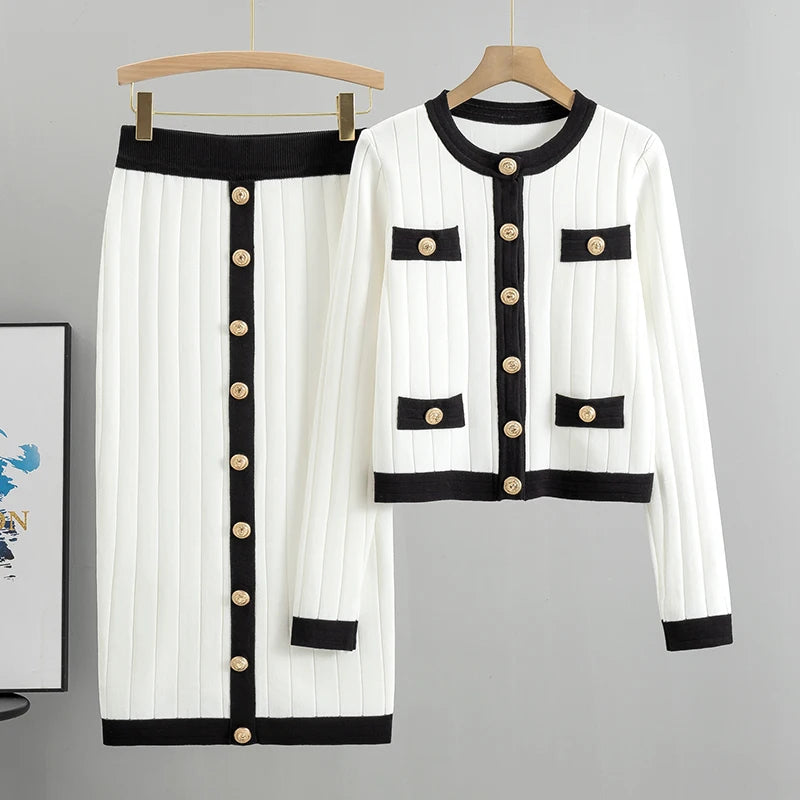 Color Block Print T-shirt High Waist Wrap Hip Two-piece Set
