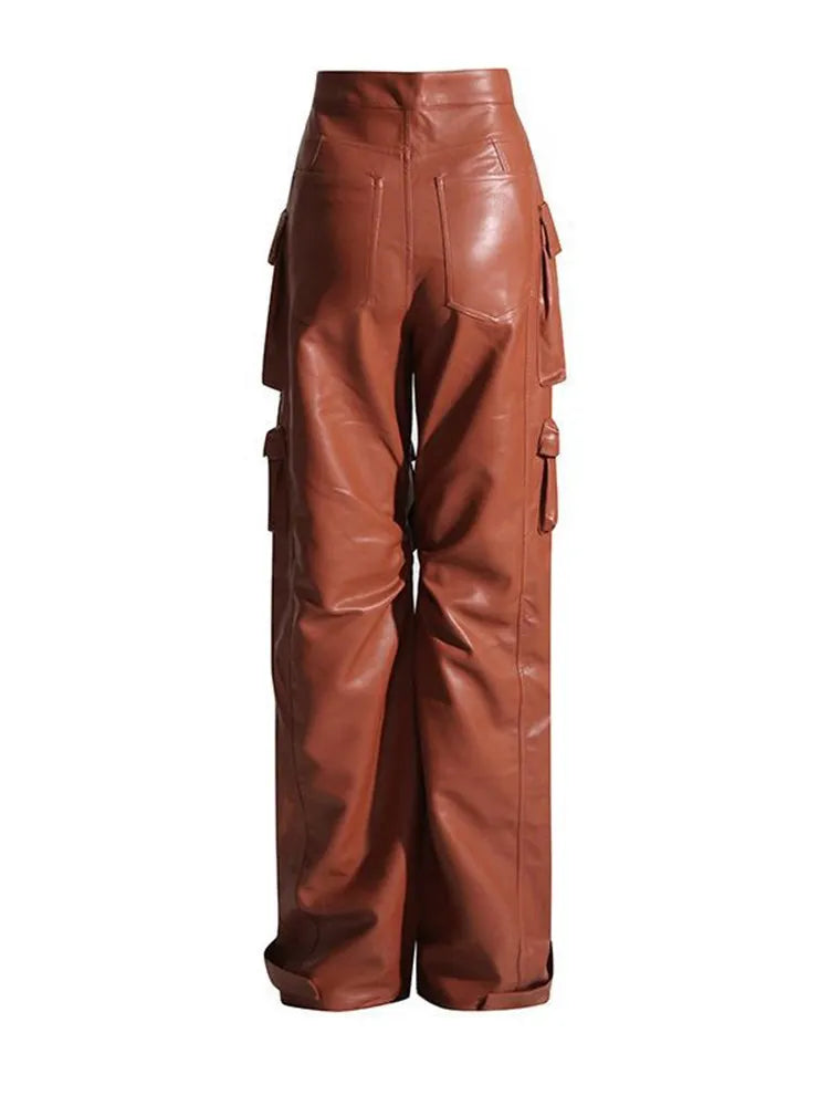 Solid Patchwork Cargo Trousers