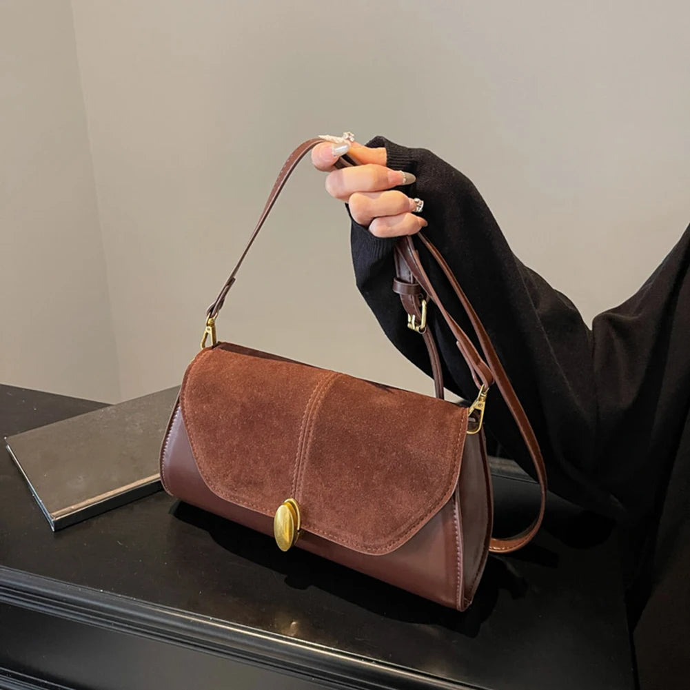 PU Shoulder Retro Vintage Small Tote Handbag