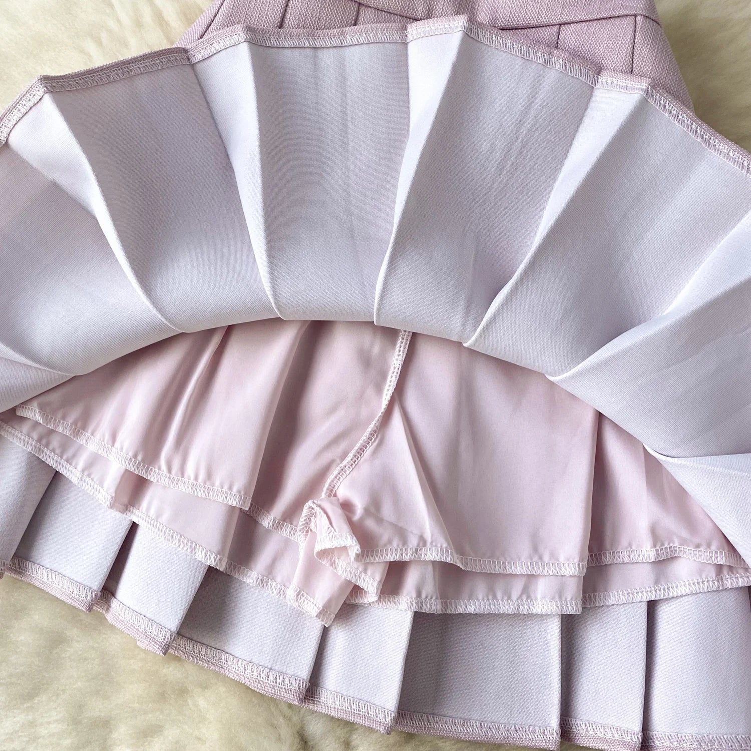 French Camisole+ Pleated Skirt Two Piece Set