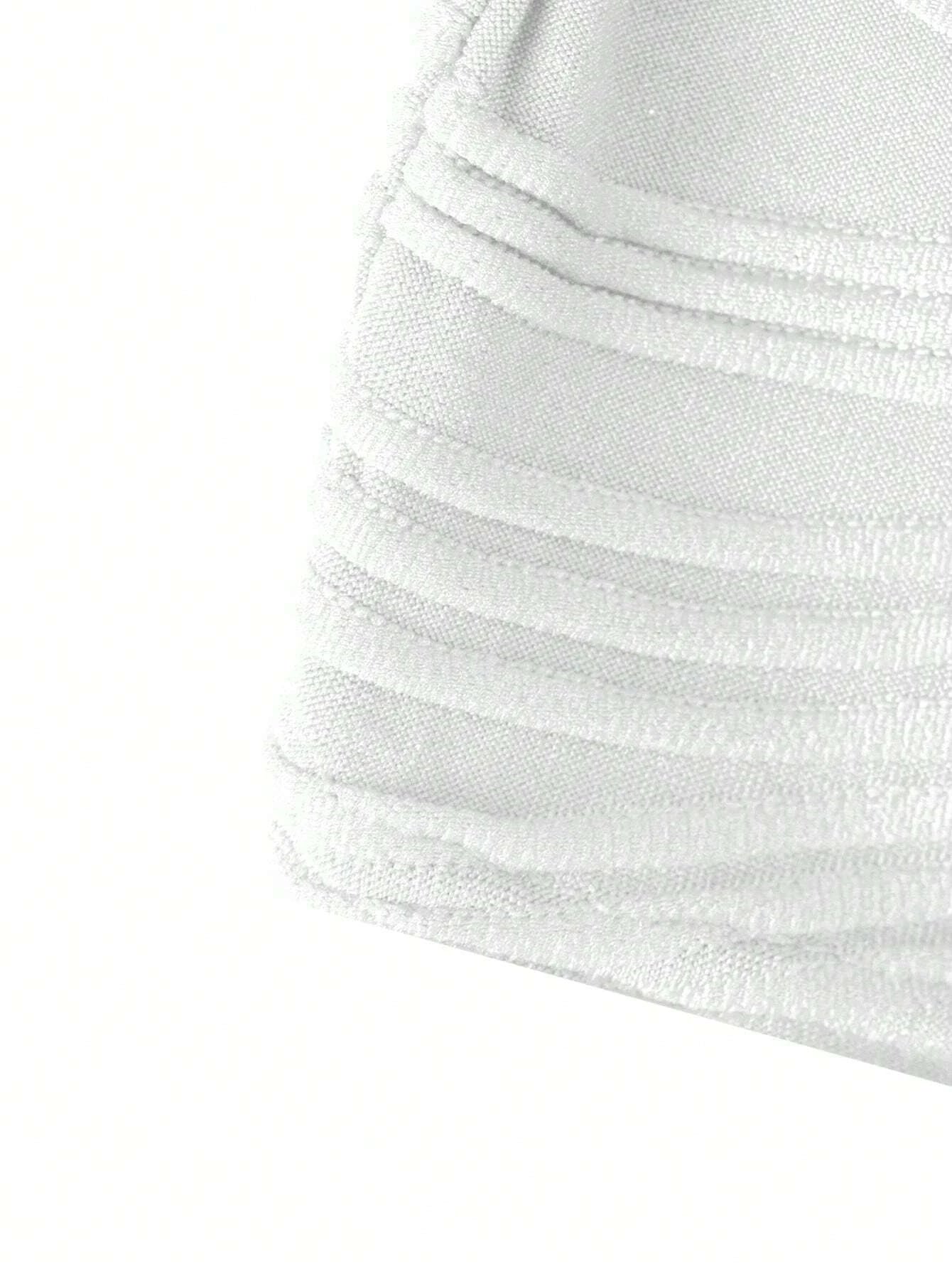 Drawstring Ruched Cut Out Front Tube Top