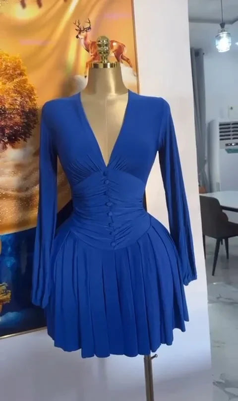 Long Sleeve Elegant Mini Dress