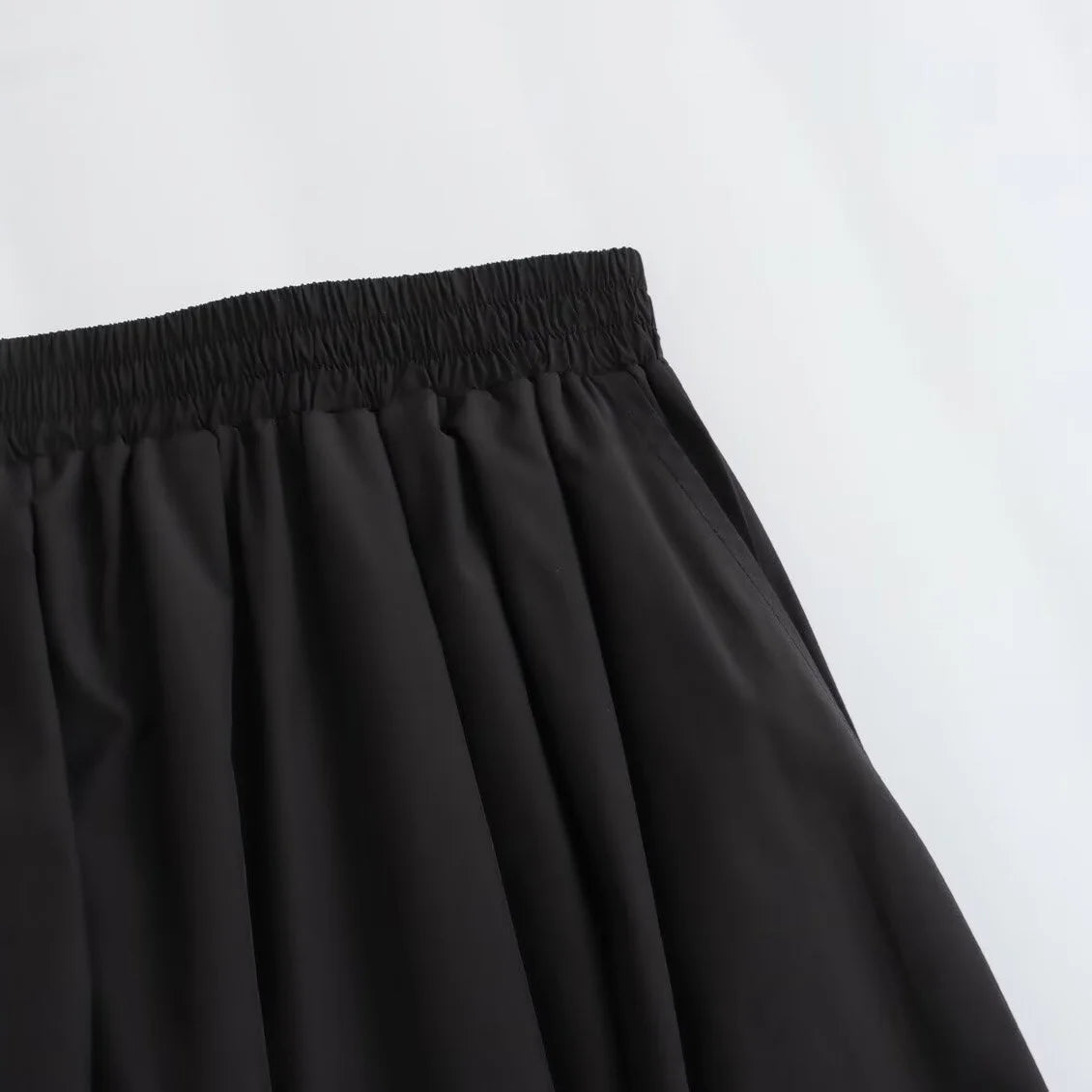 Pleated Vintage Chic High Waist Elegant A-line Long Skirt
