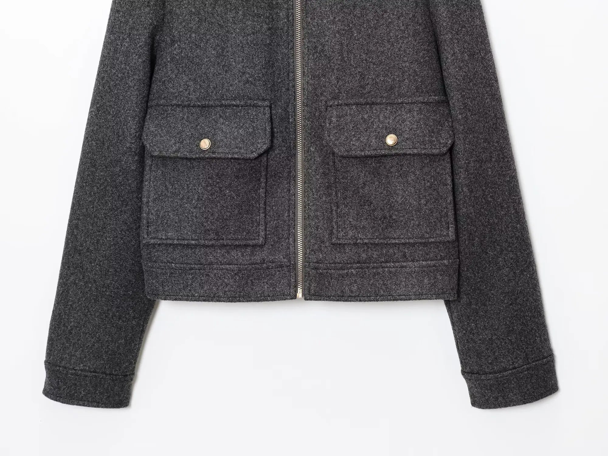 Long Sleeve Regular Fit Single Piece Winter Jacket.