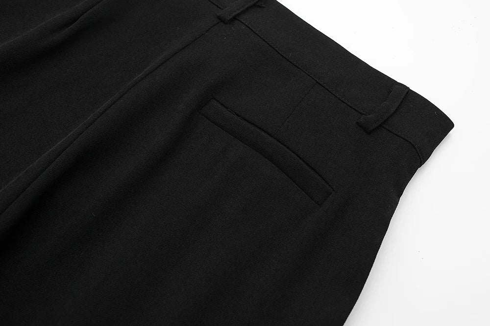 Single Breasted Vest + High Waisted Casual Trousers Set