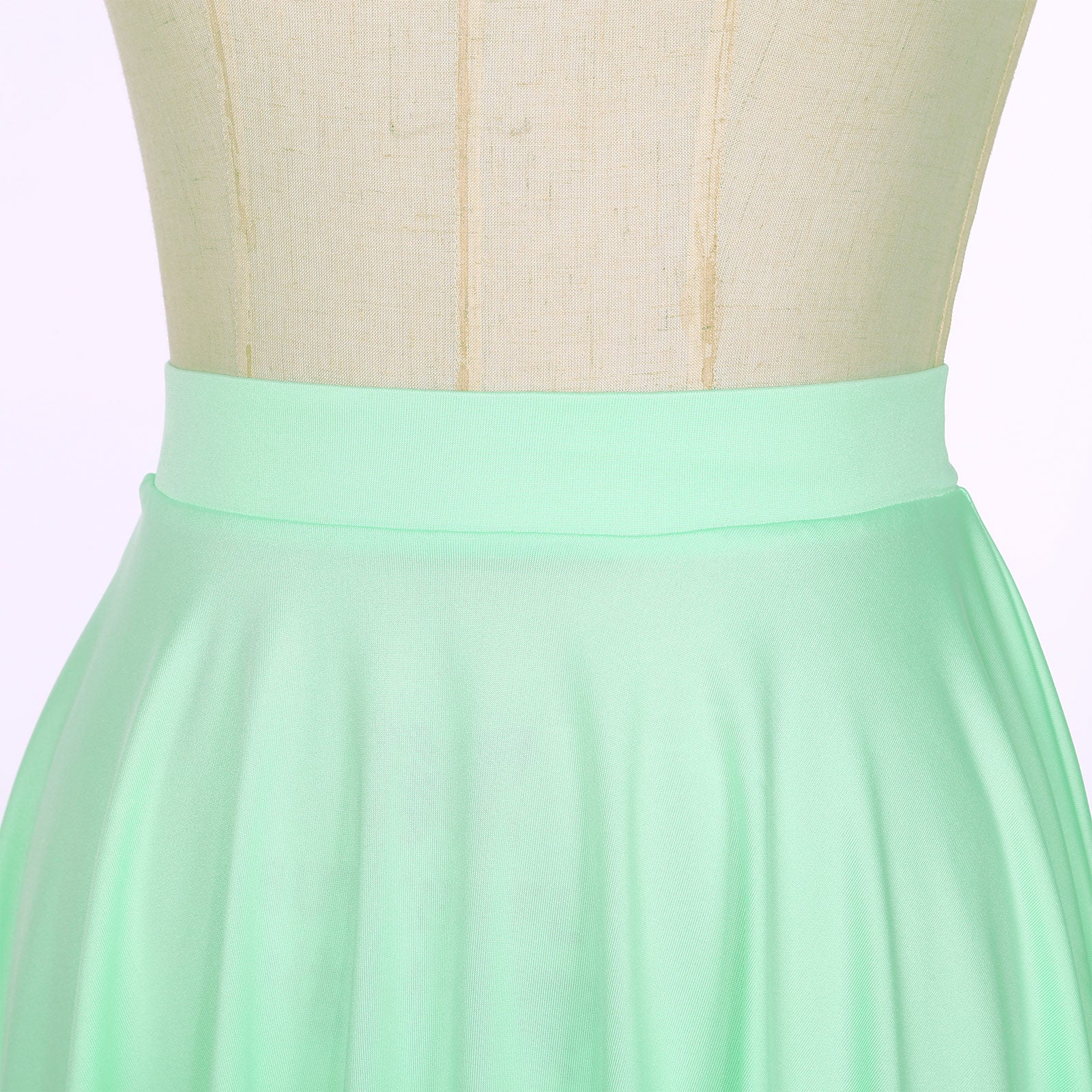 Elastic Waistband Flared Ruffles Skirts