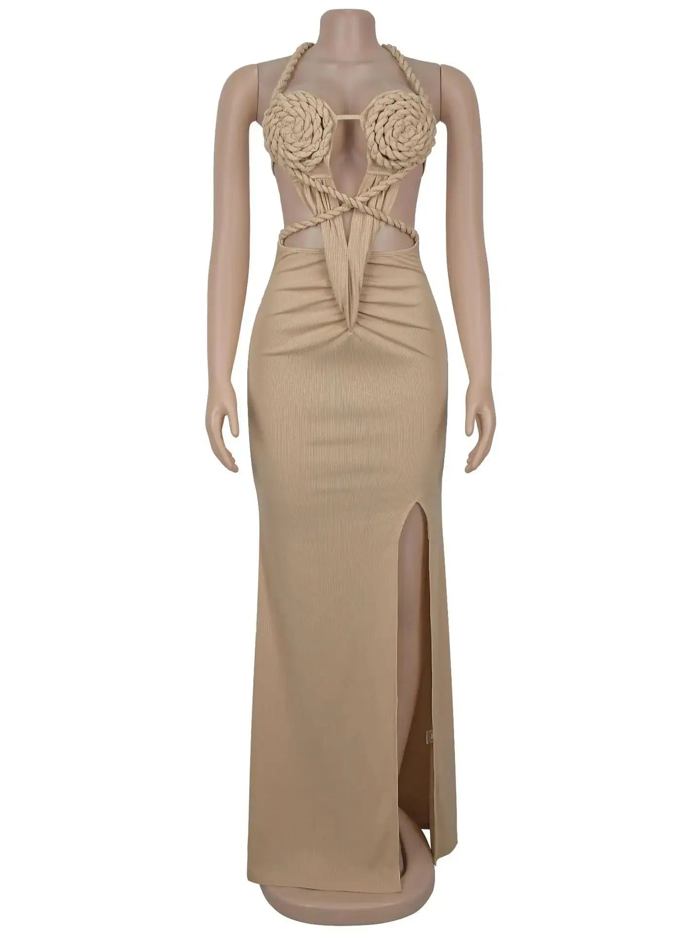 Backless Sleeveless Split Hollow Party Clubwear Maxi Bodycon Dress