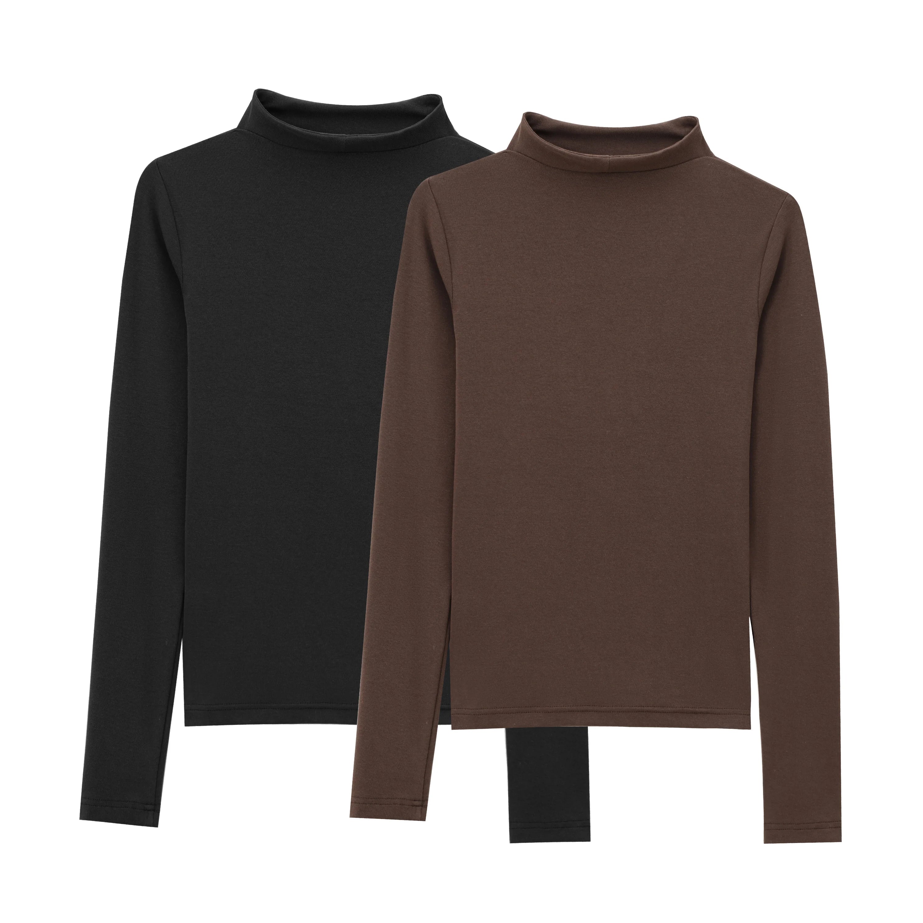 Autumn Winter Slim Fit Tee Long Sleeves Turtleneck Pullover Sweater