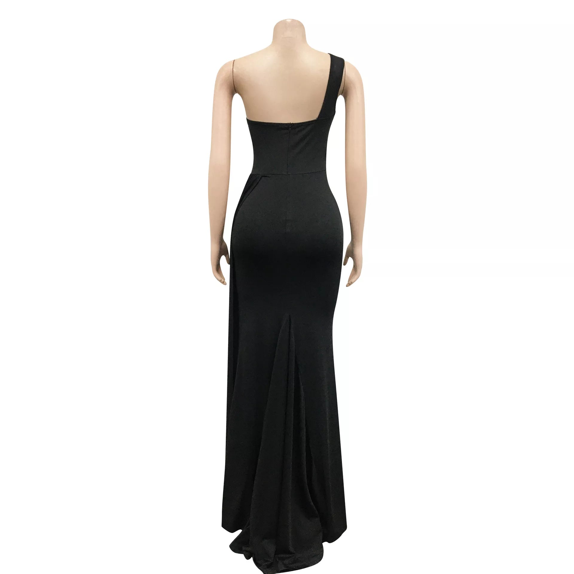 Elegant Sleeveless One Shoulder Long Maxi Formal Dresses