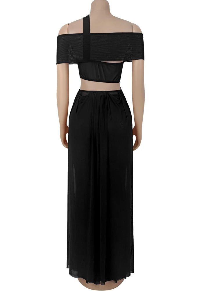 Cut Out Layered Irregular Loose Ruched Party Dress