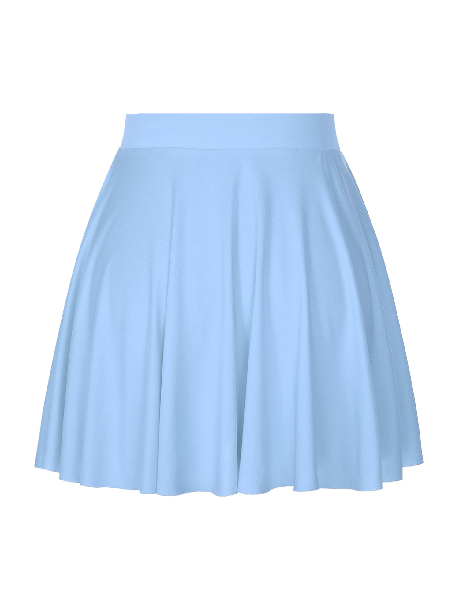 Elastic Waistband Flared Ruffles Skirts