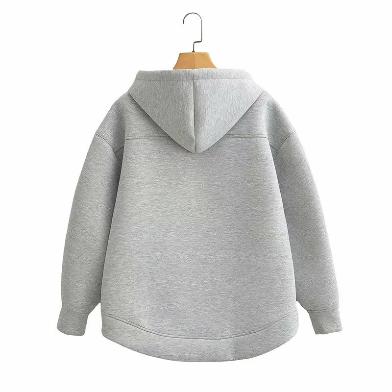 Long Sleeve Hooded Zipper Jacket