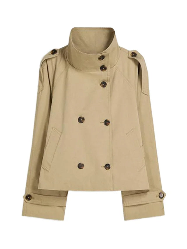 Autumn Long Sleeve Double Breasted Trench Coat