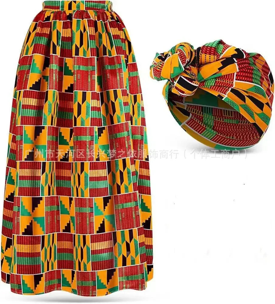 African  Fringe Skirt + Scarf