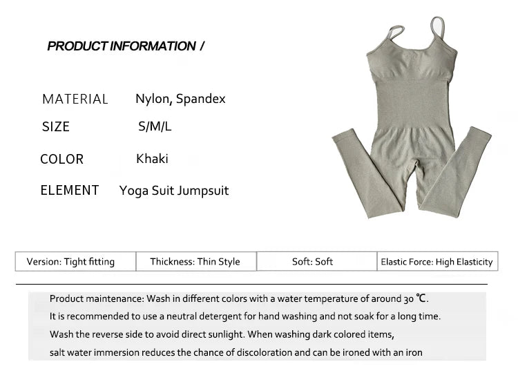 Seamless One Piece Jumpsuits
