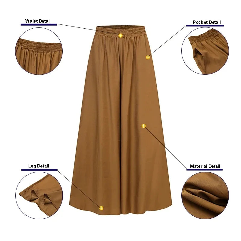 Silk Fold Retro Minimalist Mid Rise Elastic Drape Straight Leg Trousers