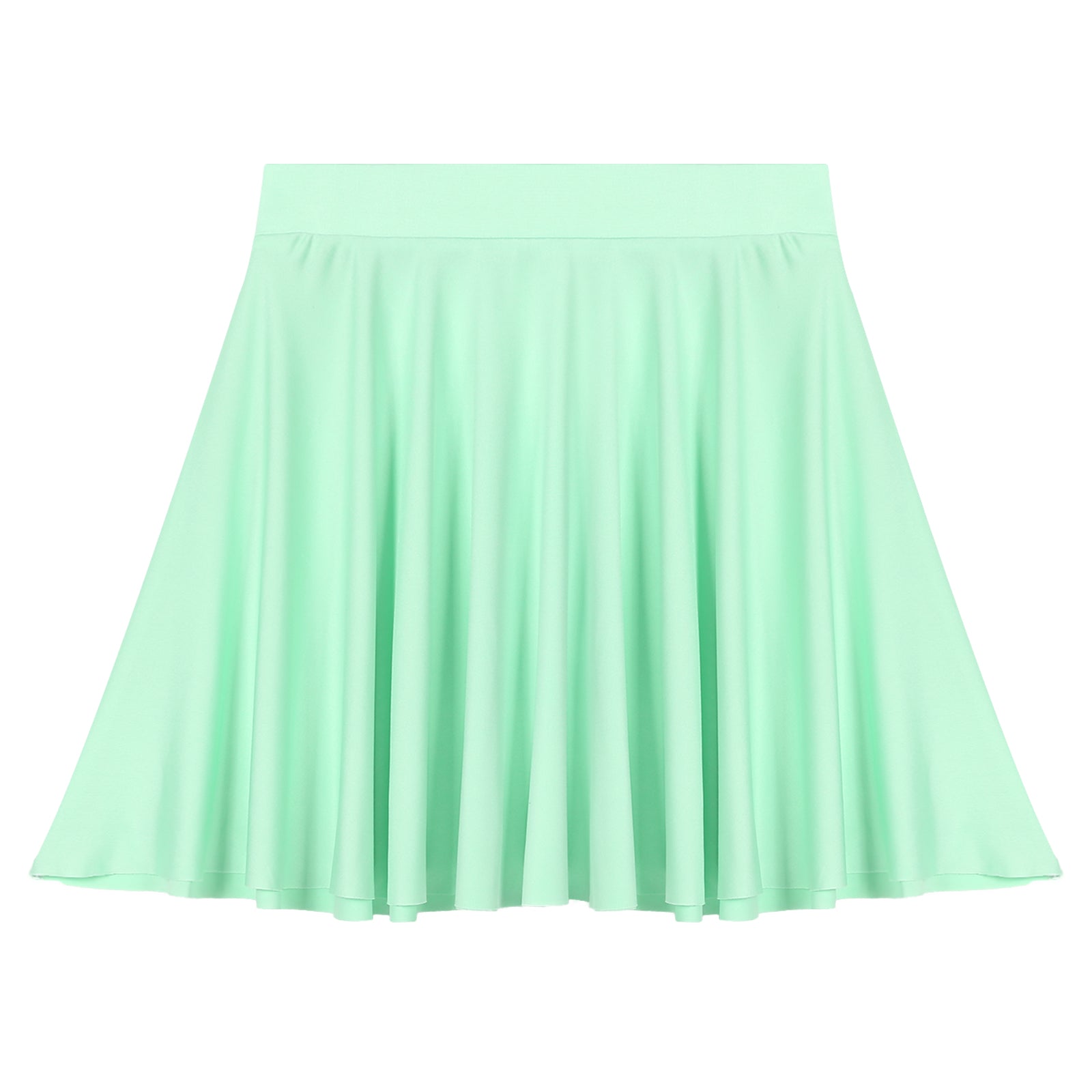 Elastic Waistband Flared Ruffles Skirts