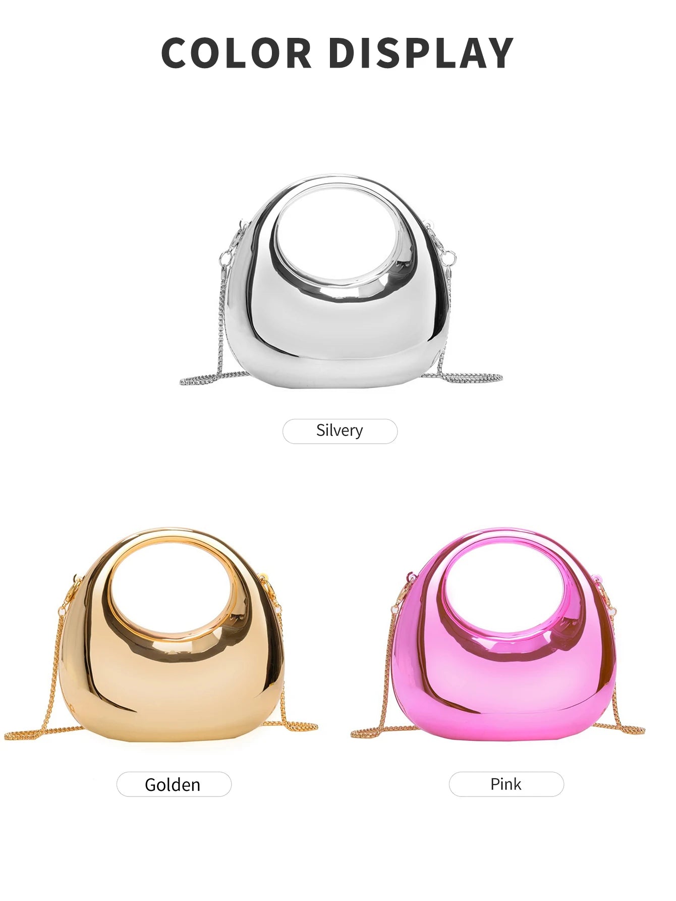 Mini gold evening Metallic handbag
